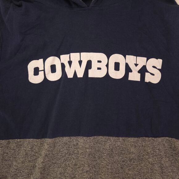 NFL Dallas Cowboys Long Sleeve Outdoor Hoodie Mens Size Medium M Navy Gray - Picture 4 of 8